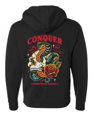 Conquer Till Death - on Black Pullover Hoodie