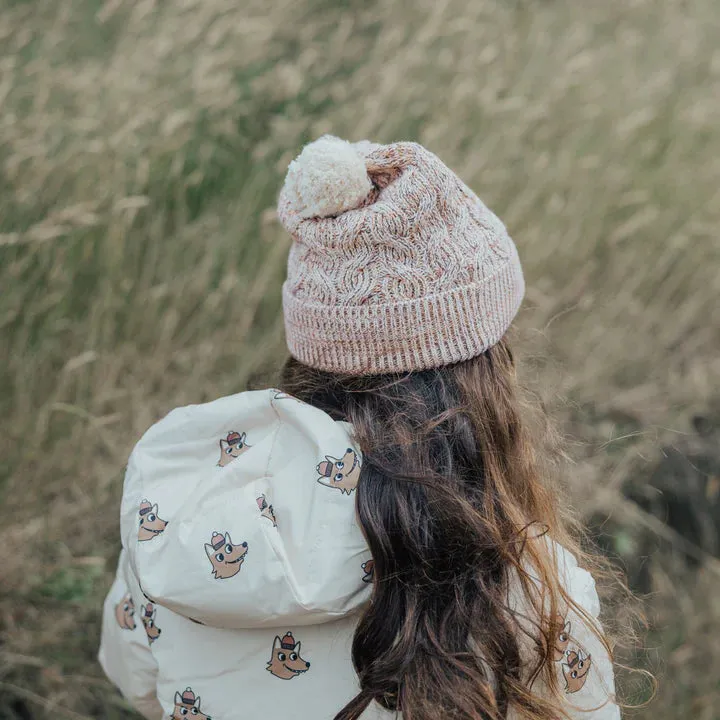 Crywolf Pom Pom Beanie - Blush Speckle