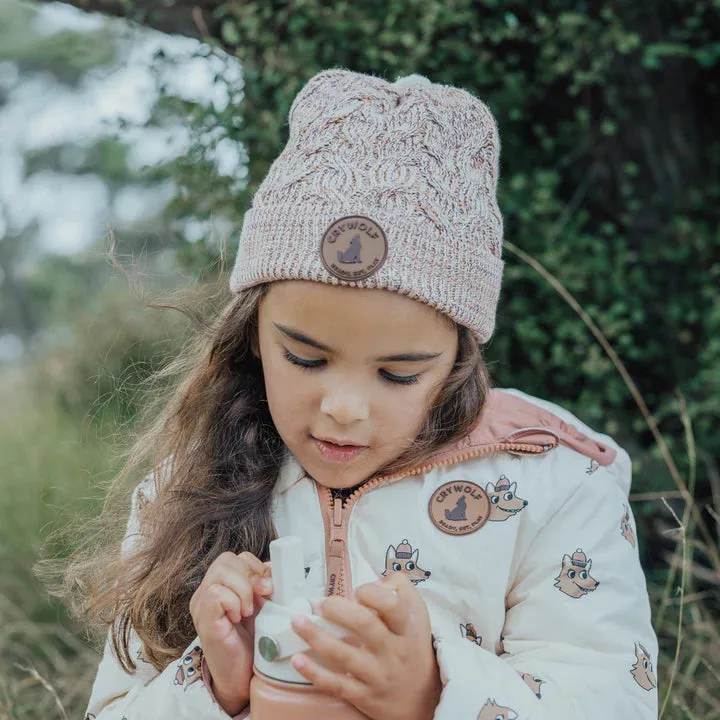 Crywolf Pom Pom Beanie - Blush Speckle