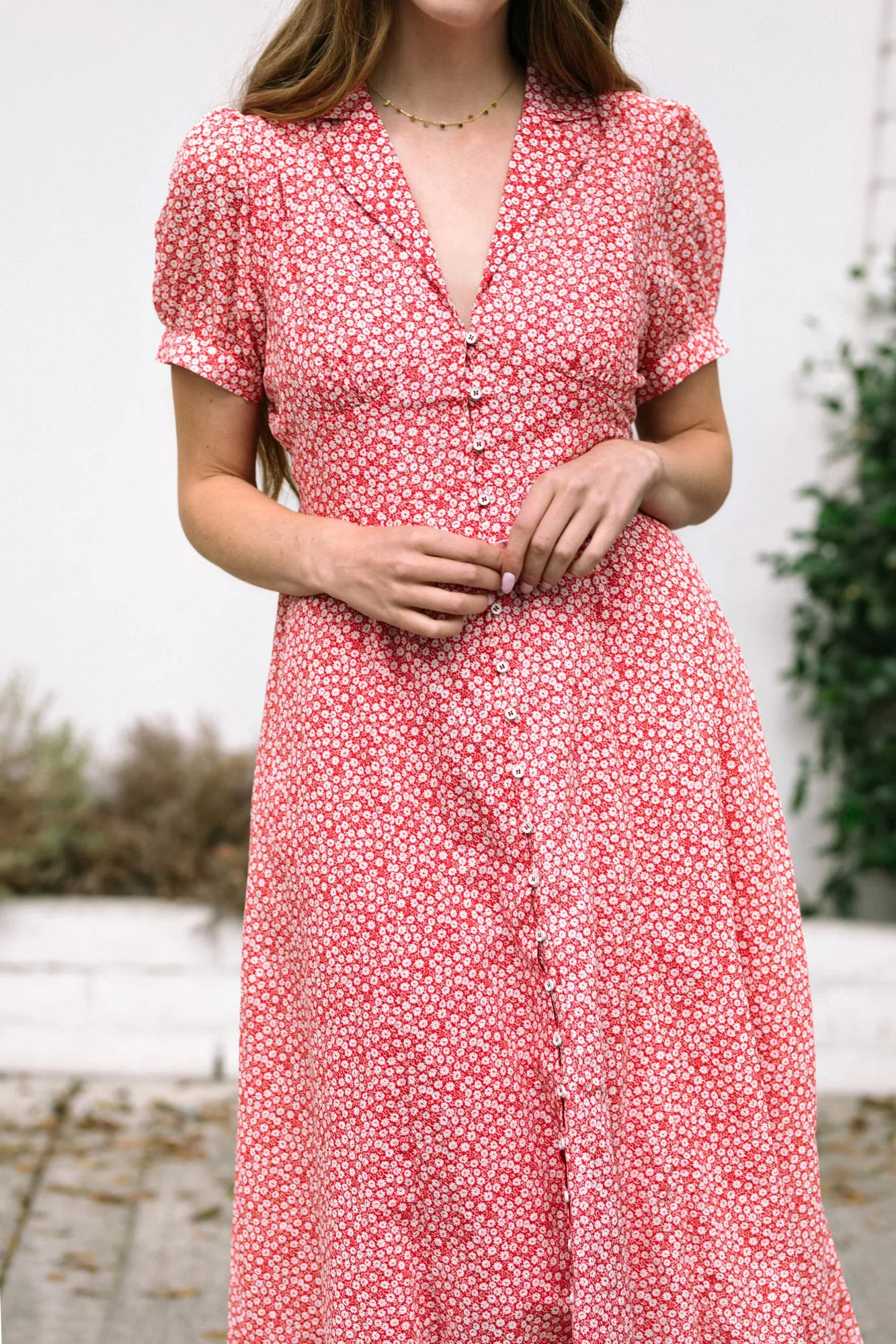 Elise Collared Floral Dress