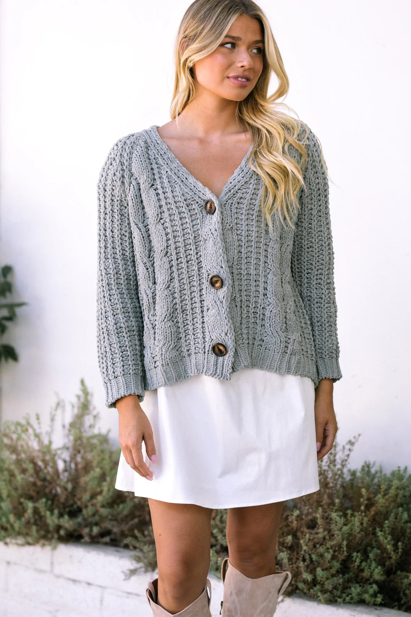 Keely Buttoned Knit Cardigan