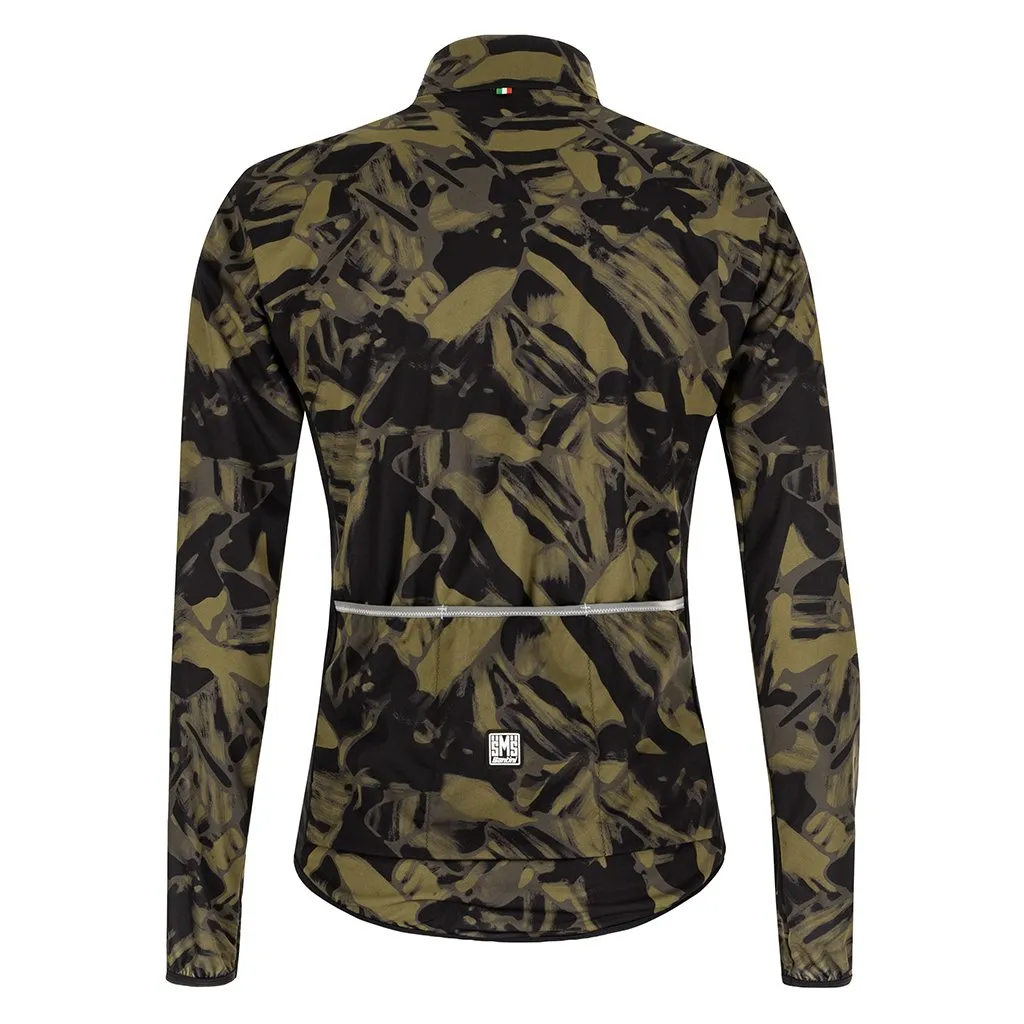 Santini Nebula Gravel Wind Jacket - Military Green