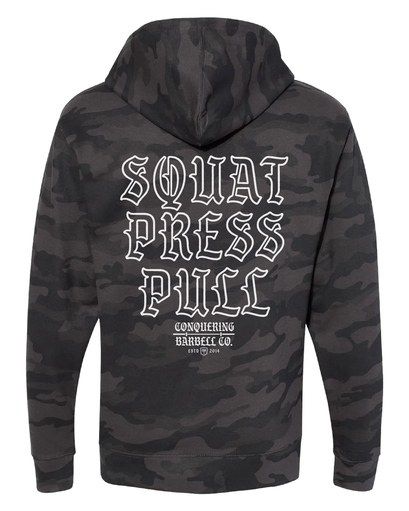 Squat Press Pull - OG Black - Black Camo Pullover Hoodie