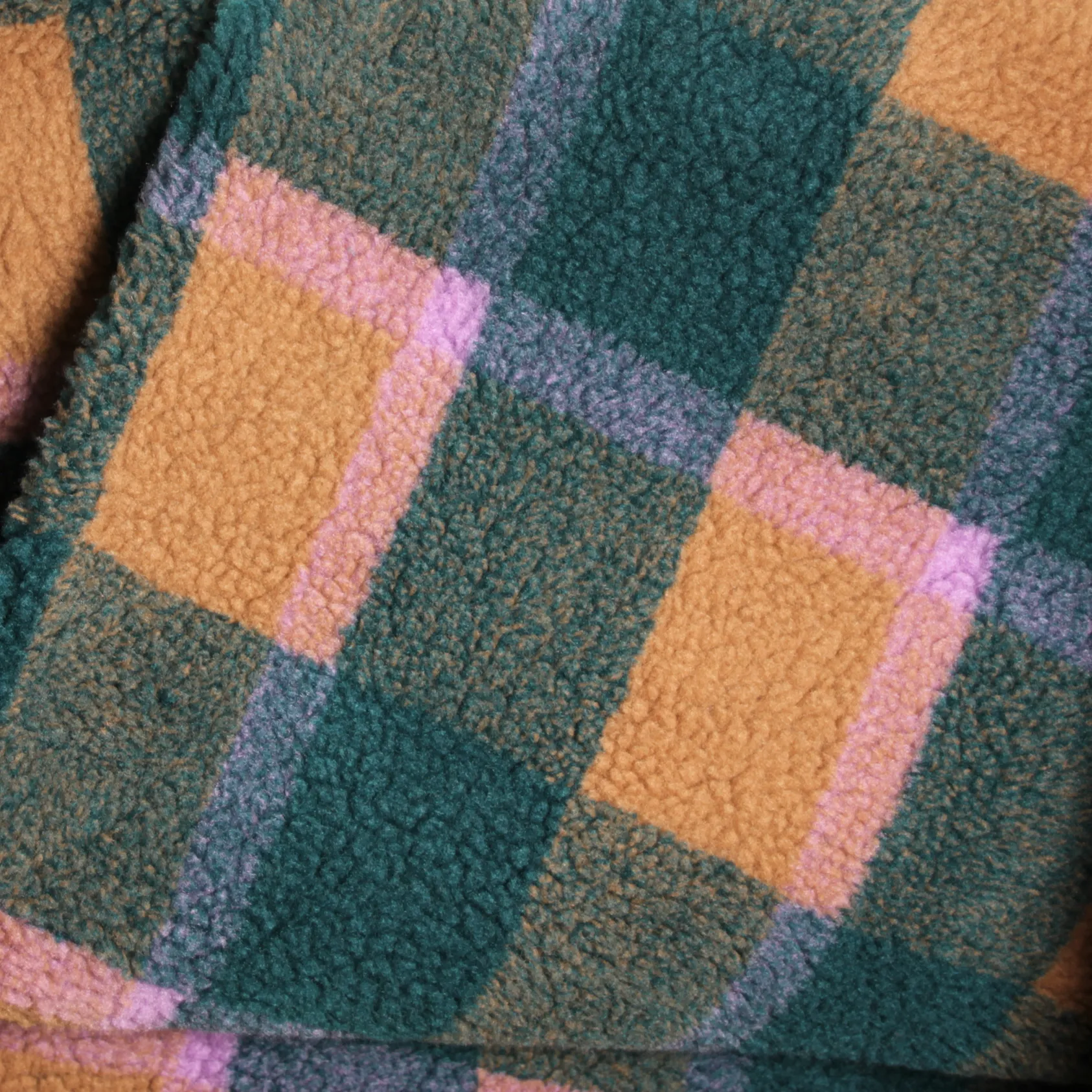 Teddy Fleece - Atelier Jupe - Green   Camel Check