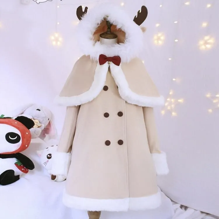 Tiny Reindeer Winter Dress Coat