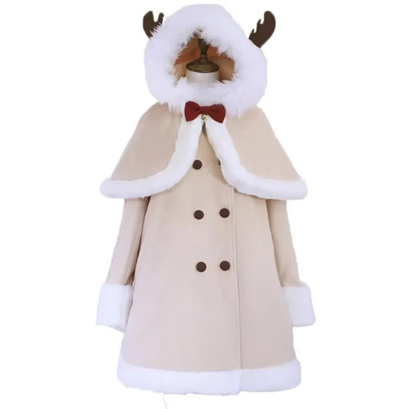 Tiny Reindeer Winter Dress Coat